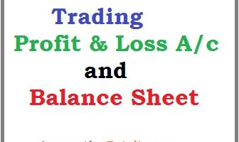 Trading profit and loss balance sheet example
